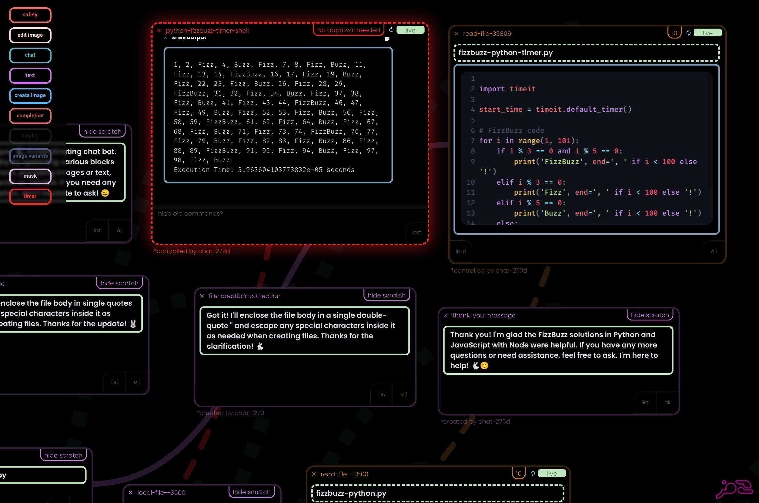 Server release v0.33: shell blocks, file viewers, more super-prompting